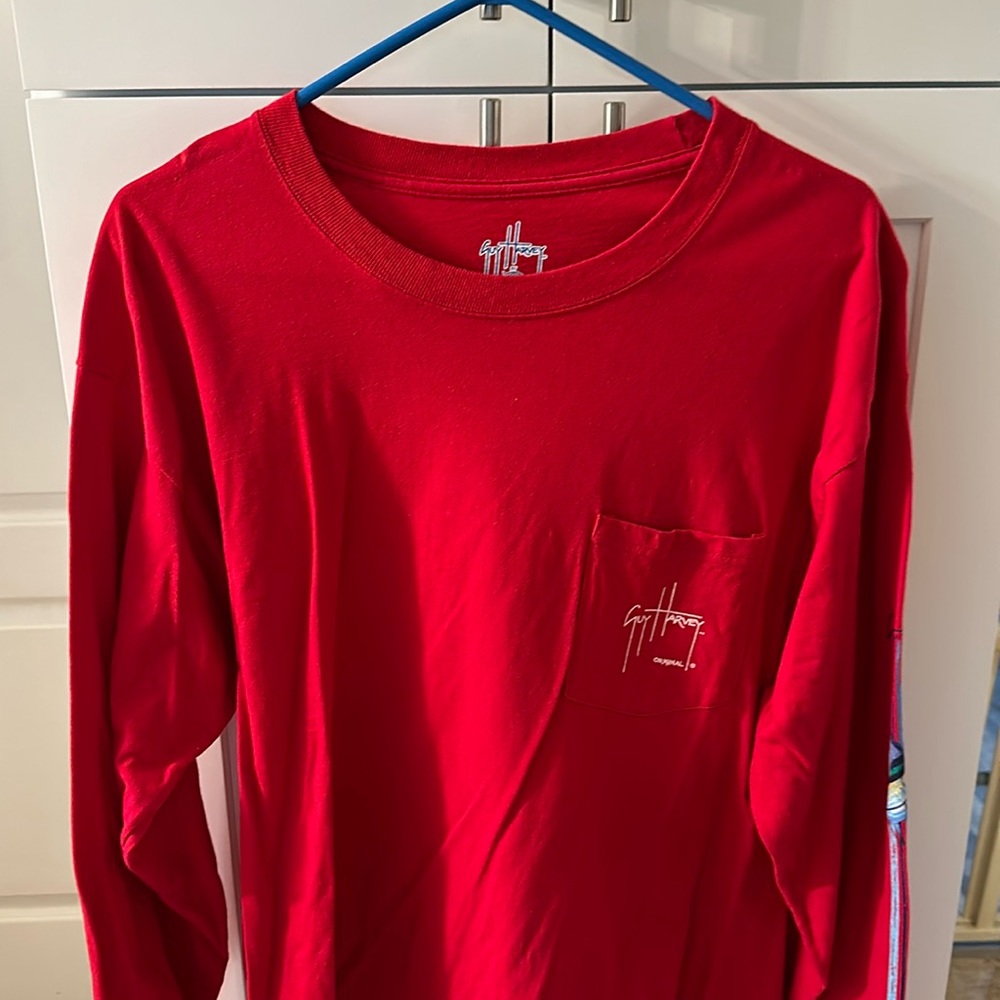 Men’s red long sleeve , Guy Harvey fishing shirt